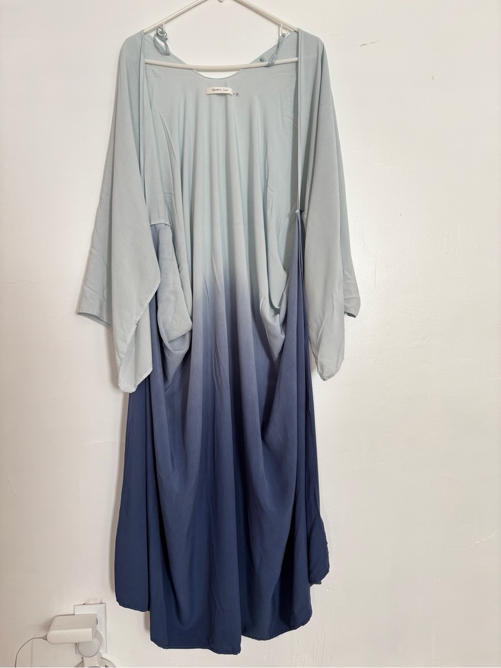 Mustard Seed Ombre Light Blue to Navy Maxi Cape/Robe